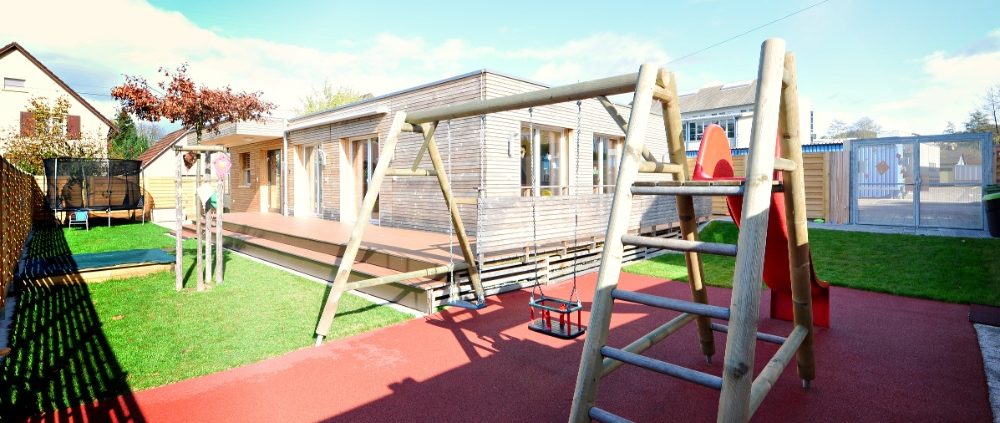 Spielplatz der Kinderkrippe Wichtelhüüsli in Schöftland, Aargau.